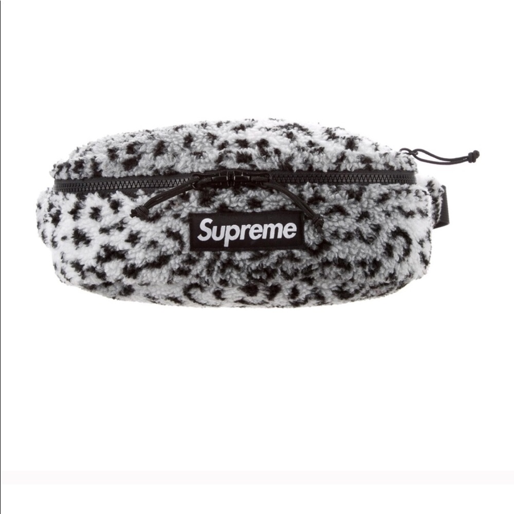 Supreme Fleece Leopard Fanny Pack
